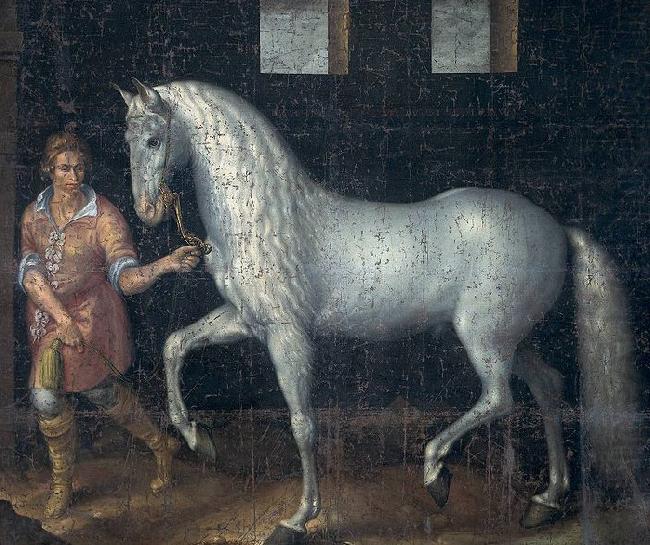 Jacob de Gheyn II Spanish Warhorse captured at the Battle of Nieuwpoort. oil painting picture